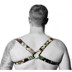 The Red Harnais en cuir Camouflage - Acc. CHROME - CROSS - THE RED S/M